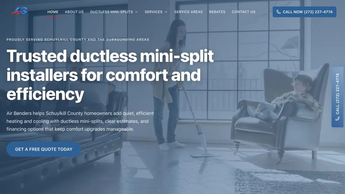 Air Benders HVAC website