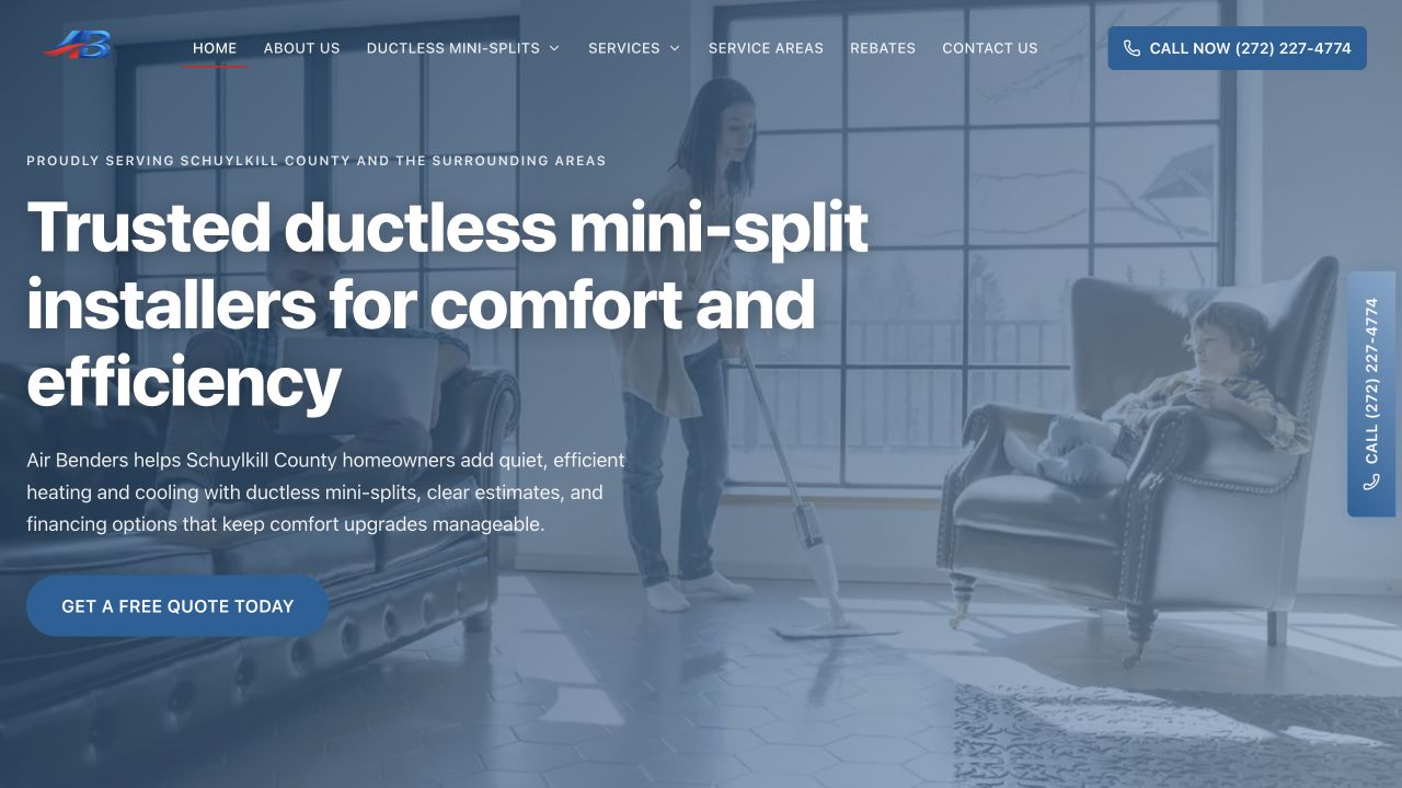 Air Benders HVAC website